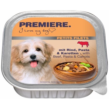 PREMIERE Petits Filets Z wołowiną, makaronem i marchwią 22x150 g