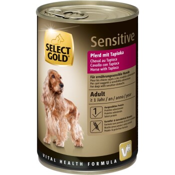 SELECT GOLD mokra karma dla psa Sensitive Adult Konina z tapioką 12x400 g
