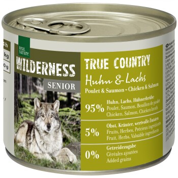 REAL NATURE WILDERNESS Senior True Country kurczak i łosoś 24x200 g