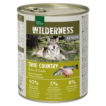 REAL NATURE WILDERNESS Senior True Country kurczak i łosoś 12x800 g