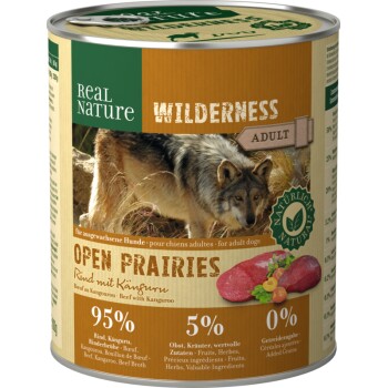 REAL NATURE WILDERNESS Adult Open Prairies — wołowina z kangurem 24x800 g