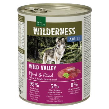 REAL NATURE WILDERNESS Adult Wild Valley — Konina i wołowina 24x800 g