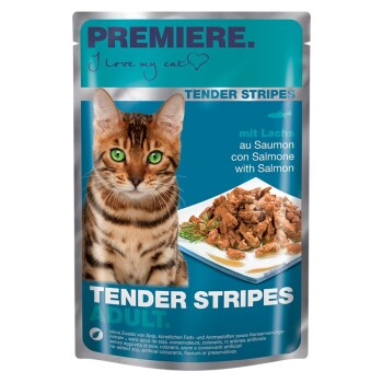 PREMIERE Tender Stripes Łosoś 56x85 g