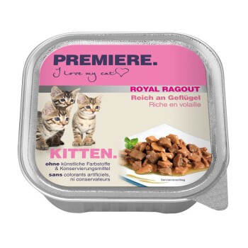 PREMIERE Royal Ragout Kitten Bogata w drób 64x100 g