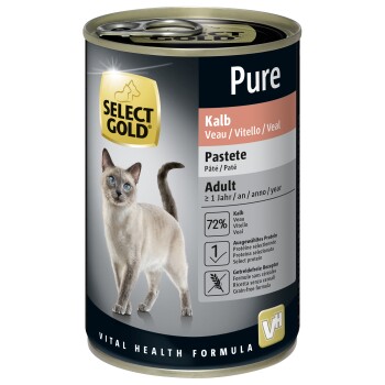 SELECT GOLD Pure Adult Pasztet Cielęcina 12x400 g
