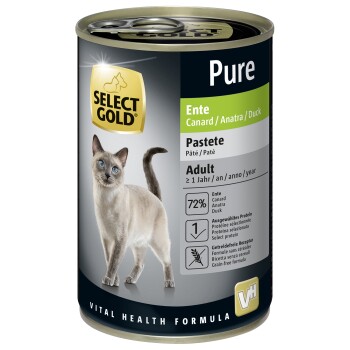 SELECT GOLD Pure Adult Pasztet Kaczka 24x400 g