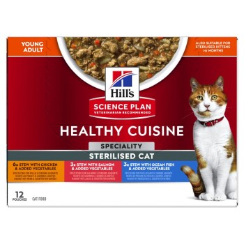 Hill's Science Plan Healthy Cuisine Sterilised Cat Ragout Wielopak 24x80 g