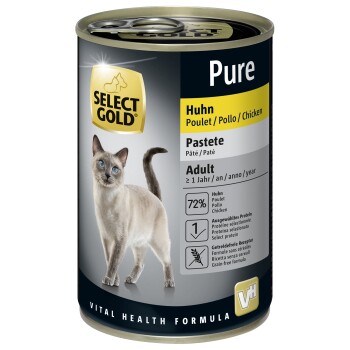 SELECT GOLD Pure Adult Pasztet Kurczak 24x400 g