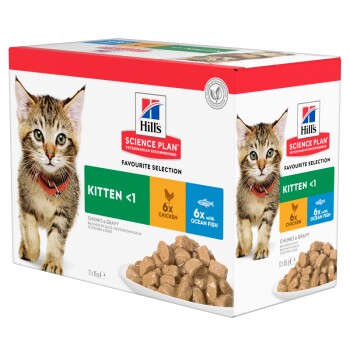 Hill's Science Plan Kitten wielopak Ryba i kurczak 24x85 g
