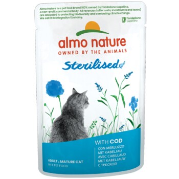 Almo nature Sterilised 30 x 70 g Dorsz: