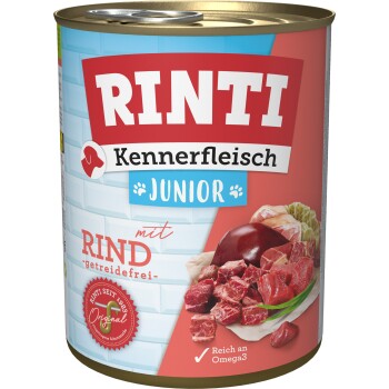 RINTI Kennerfleisch Junior Wołowina 24x800 g