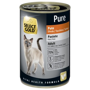 SELECT GOLD Pure Adult Pasztet Indyk 24x400 g