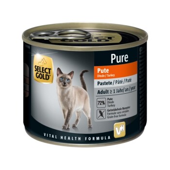 SELECT GOLD Pure Adult Pasztet Indyk 24x200 g