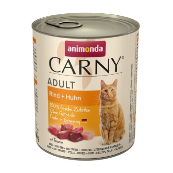 animonda Carny mokra karma dla kota dorosłego Wołowina i kurczak 24x800 g