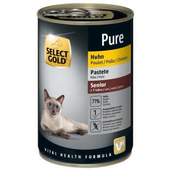 SELECT GOLD Pure Senior Pasztet Kurczak 12x400 g