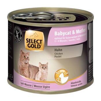 SELECT GOLD Babycat & Mother Soft Mousse Kurczak 12x200 g