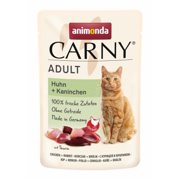 animonda Carny mokra karma dla kota dorosłego Kurczak i królik 24x85 g