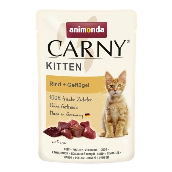 animonda Carny mokra karma dla kociąt Drób i wołowina 24x85 g