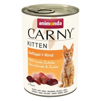animonda Carny mokra karma dla kociąt Drób i wołowina 24x400 g