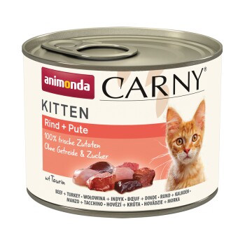 animonda Carny mokra karma dla kociąt Indyk z wołowiną 24x200 g