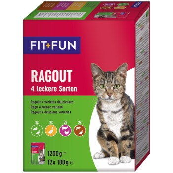 FIT+FUN FIT + FUN Adult Ragout 4 rodzaje 12 x 100 g