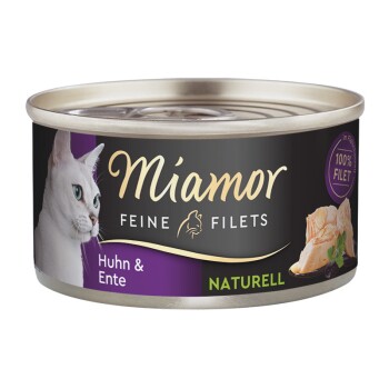 Miamor Feine Filets Naturelle w sosie własnym Kurczak i kaczka 48x80 g