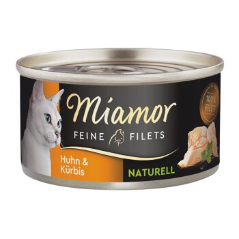 Miamor Feine Filets Naturelle w sosie własnym Kurczak i dynia 96x80 g