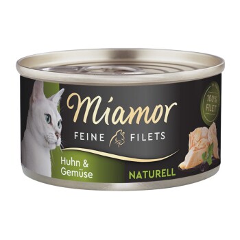 Miamor Feine Filets Naturelle w sosie własnym Kurczak i warzywa 48x80 g