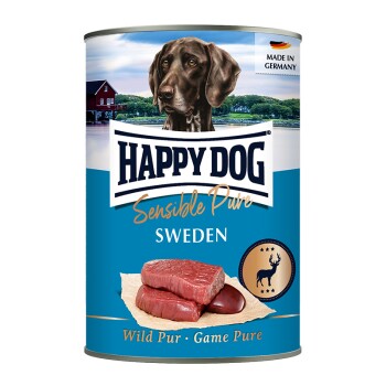 HAPPY DOG Sensible Pure Mokra Karma Pies Dorosły 6x400 g Dziczyzna