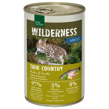 REAL NATURE WILDERNESS Adult True Country kurczak i łosoś 12x400 g