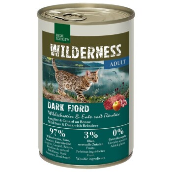REAL NATURE WILDERNESS Adult Dark Fjord dzik z kaczką i reniferem 12x400 g