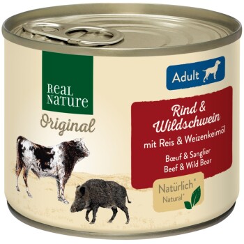 REAL NATURE ADULT Wołowina i dziczyzna 12x200 g
