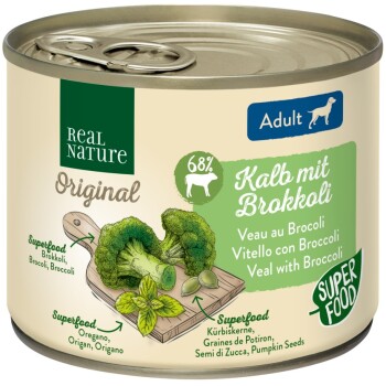 REAL NATURE Superfood Adult Cielęcina z brokułami 12x200 g