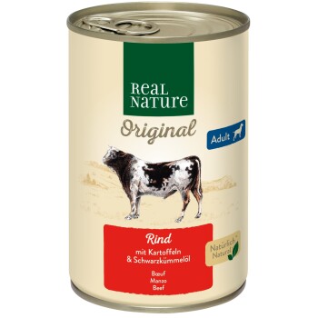 REAL NATURE ADULT Wołowina z ziemniakami 12x400 g