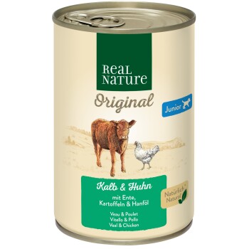REAL NATURE Junior Cielęcina i kurczak 12x400 g