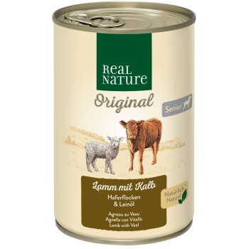 REAL NATURE Senior Jagnięcina i Cielęcina 12x400 g