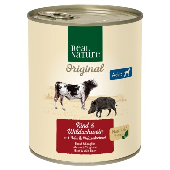 REAL NATURE ADULT Wołowina i dziczyzna 12x800 g