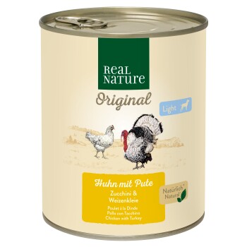 REAL NATURE Light Kurczak i indyk 12x800 g