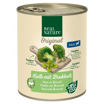 REAL NATURE Superfood Adult Cielęcina z brokułami 12x800 g
