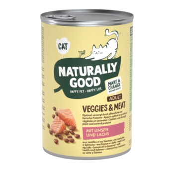 Naturally Good Veggies & Meat 6 x 400 g Soczewica i łosoś
