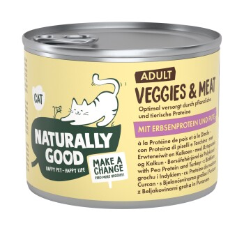 Naturally Good Veggies & Meat Białko grochowe i indyk 6 x 200 g
