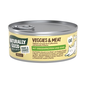 Naturally Good Veggies & Meat 12 x 100 g Groch i wołowina