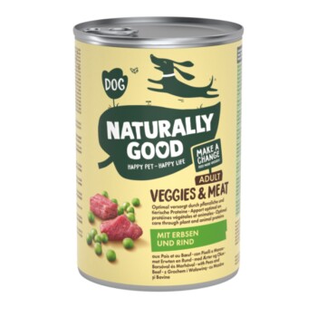 Naturally Good Veggies & Meat 6 x 400 g Groch i wołowina 6x400 g