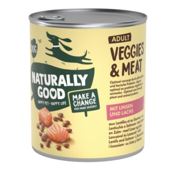 Naturally Good Veggies & Meat 6 x 800 g Soczewica i łosoś 6x800 g