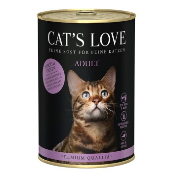CAT'S LOVE mokra karma dla kota Adult Ryba i kurczak 6x400 g