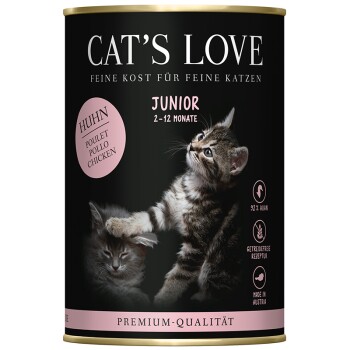 CAT'S LOVE mokra karma dla kota Junior Kurczak 6x400 g