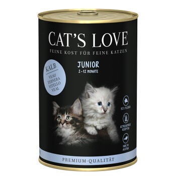 CAT'S LOVE mokra karma dla kota Junior Cielęcina 6x400 g