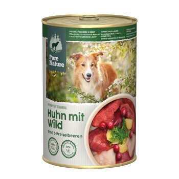 Pure Nature Adult 6 x 400 g Kurczak z dziczyzną i wołowiną