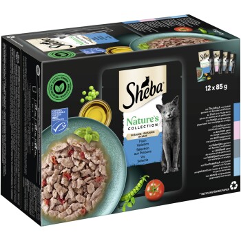 Sheba Nature's Collection w sosie Bogata różnorodność 12 x 85 g Wybór produktów z rybą