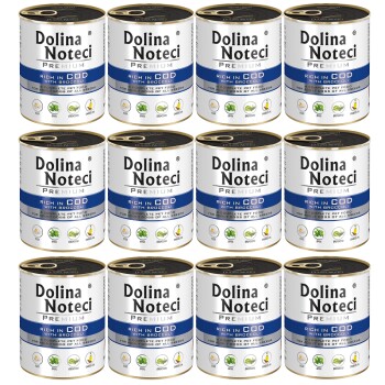 Dolina Noteci Premium Adult bogata w dorsza z brokułami puszka 12x800 g